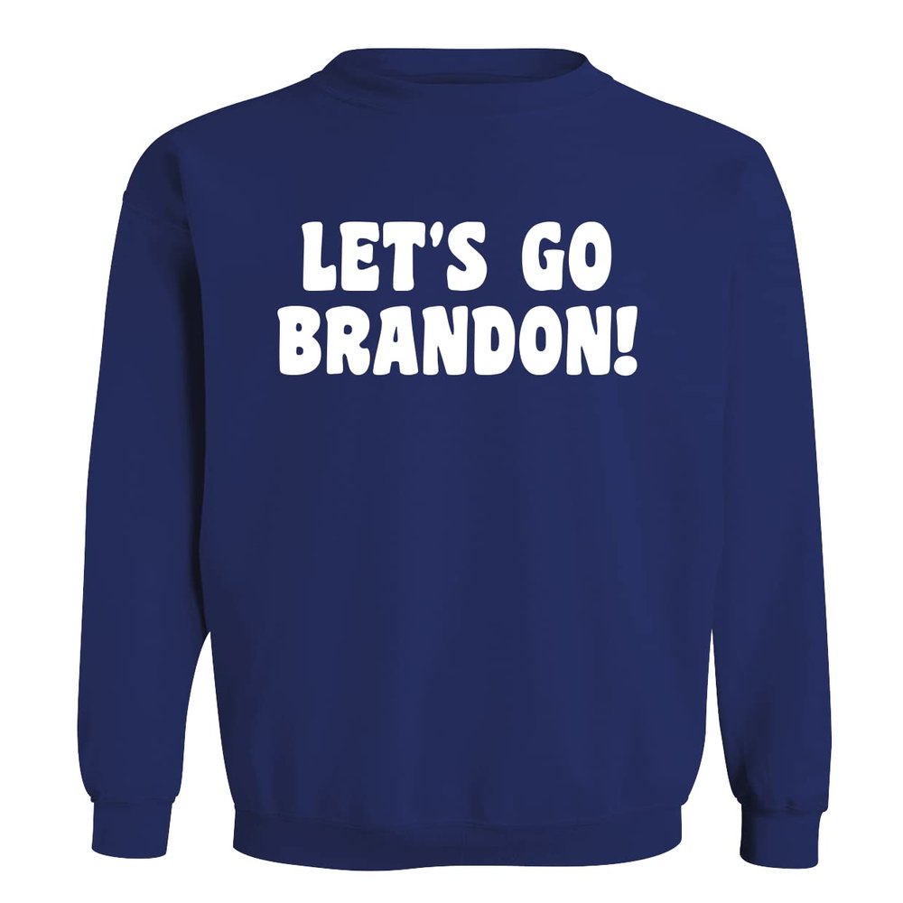 BH Cool Designs Lets Go Brandon! - Men's Soft & Comfortable Long Sleeve T-Shirt, Blue, X-Large
