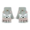 Convertible Flip Top Gloves,Winter Wool Knitted Fingerless Gloves with Mitten Cover for Toddler Kids Girls Boys 5-10 Years view 1