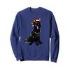 Black German Shepherd Christmas Lights Sweatshirt view 1