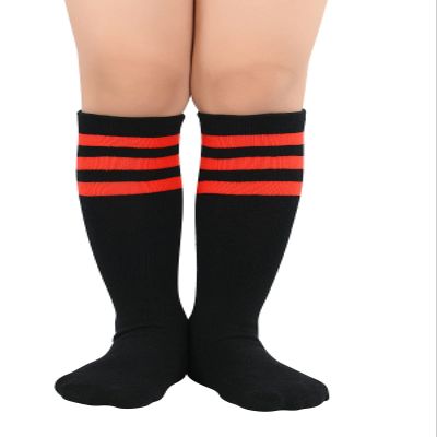 Century Star Kids Socks Knee High Boys Girls Sock 1 Pair Black Red New One Size