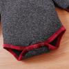 FOCICI Newborn Baby Boy Clothes Fall Winter Infant Outfits For Boys Long Sleeve Button Romper and Plaid Pants 2pcs Set Red 6-12 Months view 4