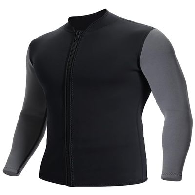REALON Women Men Top Wetsuit Jacket, 2mm 3mm Neoprene Swim Wet Suit Shirt Long Sleeves Front Zip for Adult Youth Cold Water Snorkeling Diving Surfing Watersports