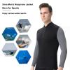 REALON Women Men Top Wetsuit Jacket, 2mm 3mm Neoprene Swim Wet Suit Shirt Long Sleeves Front Zip for Adult Youth Cold Water Snorkeling Diving Surfing Watersports view 2