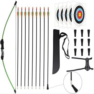 AUVIM 45" Bow and Arrow Set for Youth Kids Junior Beginner Bow Gift Outdoor Archery Set 21 Lb for Teen Outdoor Sports
