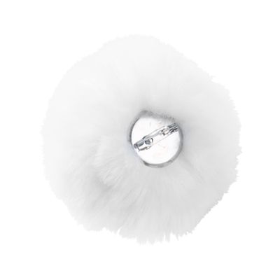 Alvivi Bunny Tail Plush Ball with Elastic Band or Pin Cute Bunny Rabbit Tail Accessories for Costume Accessories Type B White One Size