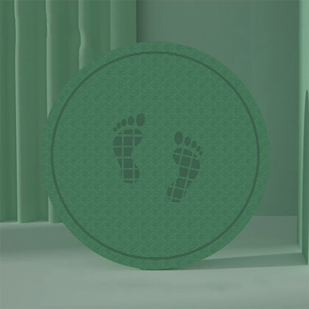 LYWY Yoga Fitness Mat, Mini Round Rope Skipping Exercise Mat Indoor and Outdoor Sound Insulation and Shock Absorption Mat,Fruit Green,6mmx58cm