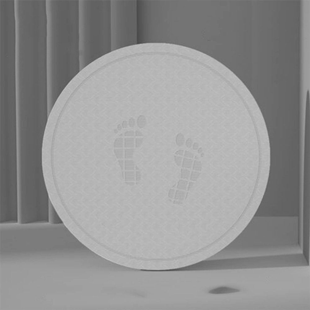 LYWY Yoga Fitness Mat, Mini Round Rope Skipping Exercise Mat Indoor and Outdoor Sound Insulation and Shock Absorption Mat,Gray,6mmx58cm