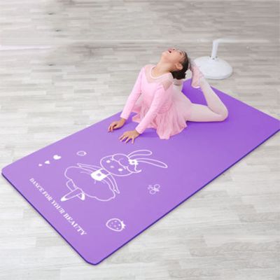 LYWY Anti-Slip Gymnastics Mat,Cartoon Rabbit Yoga Mat 15Mm Thick Anti-Slip Sports Fitness Mat 80X185m,Purple,C
