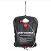 Solar Shower Bag, 20L Foldable Lightweight Portable Solar Heating Bag with Removable Hose Shower Head for Outdoor Travel Swimming Beach Hiking Cycling (Black) view 1