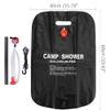 Solar Shower Bag, 20L Foldable Lightweight Portable Solar Heating Bag with Removable Hose Shower Head for Outdoor Travel Swimming Beach Hiking Cycling (Black) view 2