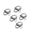 Ayunwei 35mm(1-3/8 inch) Fixed Snap Shackles 316 Stainless Steel Bail Snap Shackles with Quick Release Pin for Bracelet and Boat of 5 Pcs view 1