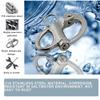 Ayunwei 35mm(1-3/8 inch) Fixed Snap Shackles 316 Stainless Steel Bail Snap Shackles with Quick Release Pin for Bracelet and Boat of 5 Pcs view 2