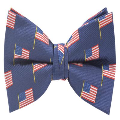 Carahere Men's Bow Ties Pre-Tied Adjustable Fun Pattern Bow Ties for Men Red Blue