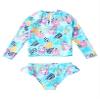 Yihuimin Kids Girls Cartoon Horse Print Swimsuit Fish Scales Pattern Sleeves Tops and Briefs Set Beachwear Cartoon Blue 12 Years view 4