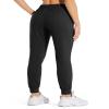 Willit Women's Fleece Lined Joggers Warm Pants Running Thermal Sweatpants Winter Athletic Hiking Water Resistant with Pockets Black M view 2