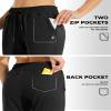 Willit Women's Fleece Lined Joggers Warm Pants Running Thermal Sweatpants Winter Athletic Hiking Water Resistant with Pockets Black M view 4