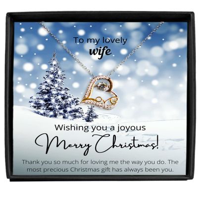 Gifts for Wife, Love Pendant Gifts, Romantic Christmas Heart Shaped Necklace - Love Dancing Necklace