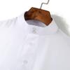 SXLLZSLC Kaftan Islamic Robe Men Long Sleeve Muslim Thobe Arabic Prayer Eid Clothes Dubai Saudi Arab Costume Blue view 4