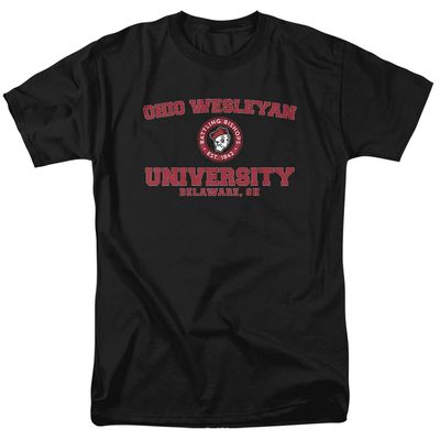 Ohio Wesleyan University Official Circle Logo Unisex Adult T Shirt,Black, 5X-Large
