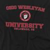 Ohio Wesleyan University Official Circle Logo Unisex Adult T Shirt,Black, 5X-Large view 2