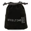 Steeltime 18K Gold Plated Stainless Steel Huggie Earrings (Rainbow IP) view 4
