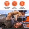 Body Sport Rubber Encased Hex Dumbbell Weight, 55 lb. (Pair) - Chrome, Anti-Slip Grip for Strength Training - Home Gym & Fitness Equipment view 2