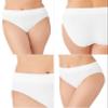 Wacoal Women's Feeling Flexible Seamless Full Coverage Hi-Cut Brief Panty, 871332, White, X-Large view 3