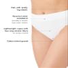 Wacoal Women's Feeling Flexible Seamless Full Coverage Hi-Cut Brief Panty, 871332, White, X-Large view 4