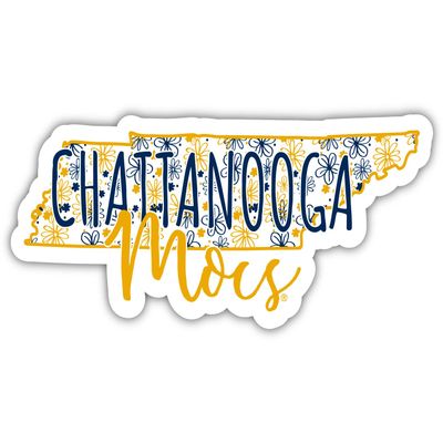 University of Tennessee at Chattanooga Floral State Die Cut Decal 2-Inch Officially Licensed Collegiate Product
