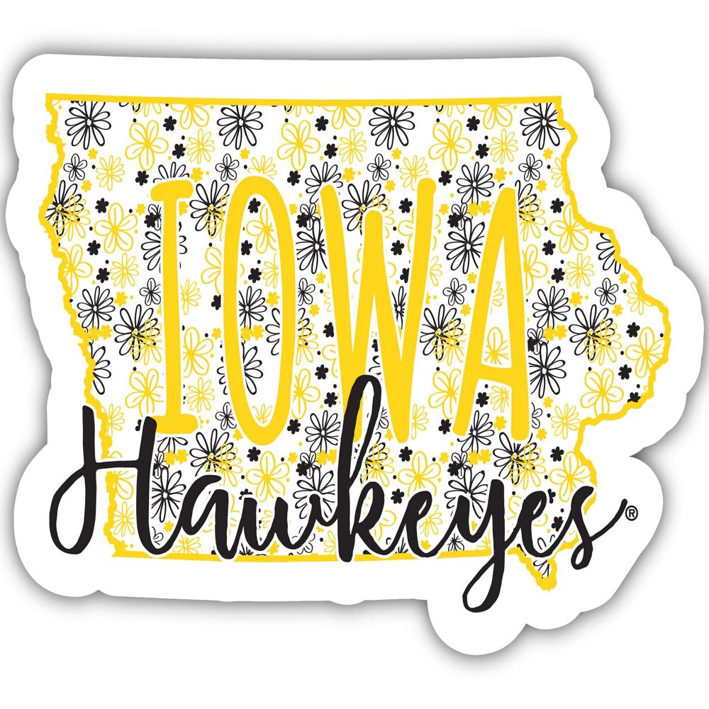 Iowa State Cyclones Floral State Die Cut Decal 2-Inch Officially Licensed Collegiate Product