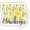 Iowa State Cyclones Floral State Die Cut Decal 2-Inch Officially Licensed Collegiate Product view 1