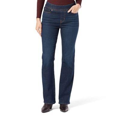 Levi Strauss Signature Gold Women's Totally Shaping Pull-On Bootcut Jeans High-Rise Stretch Denim (Also Available in Plus Size), Point Bonita 5d, 18 Short