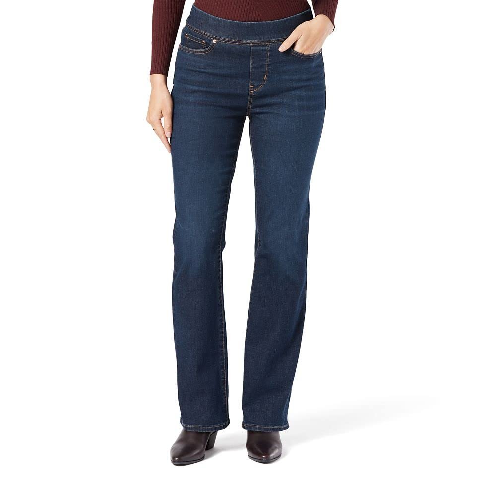 Levi Strauss Signature Gold Women's Totally Shaping Pull-On Bootcut Jeans High-Rise Stretch Denim (Also Available in Plus Size), Point Bonita 5d, 18 Short