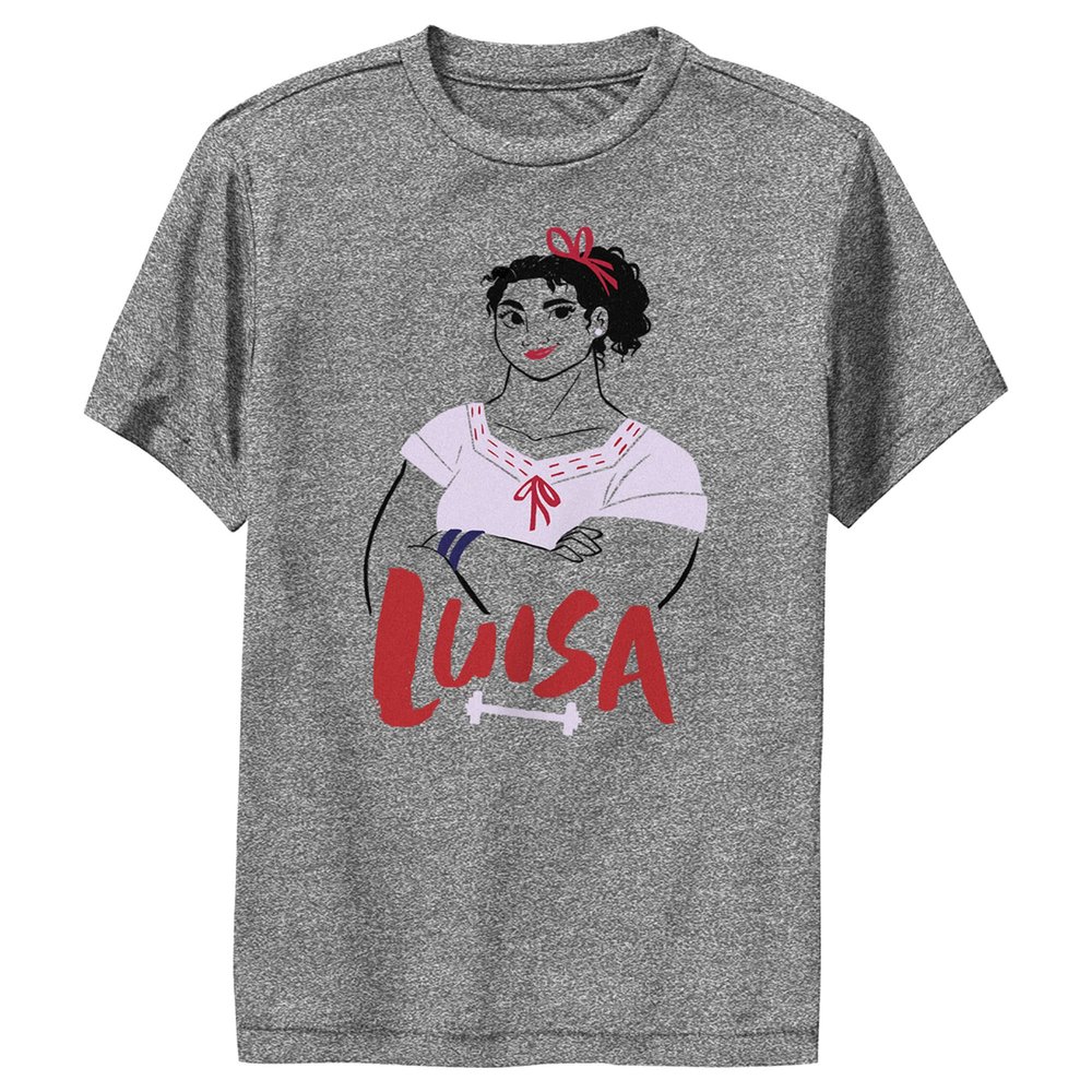 Boy's Encanto Luisa Is Strong And Smiling Performance Tee - Charcoal Heather - Medium