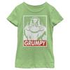 Disney Snow White Grumpy Streetwear Poster Girls Heather T-Shirt, Green Apple, Medium view 1
