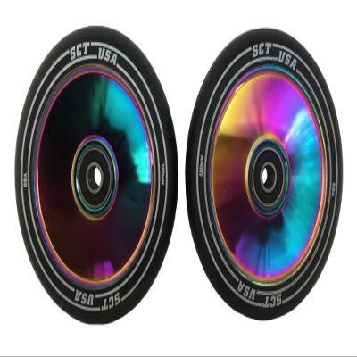SCT USA Hollow Core 110mm Pro Scooter Wheels (Neo Chrome)