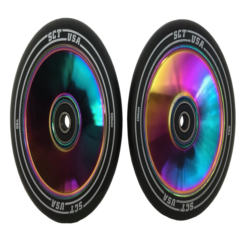 SCT USA Hollow Core 110mm Pro Scooter Wheels (Neo Chrome)
