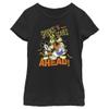 Disney Girl's Mickey & Friends Spooks and Scares Ahead T-Shirt - Black - X Small view 1