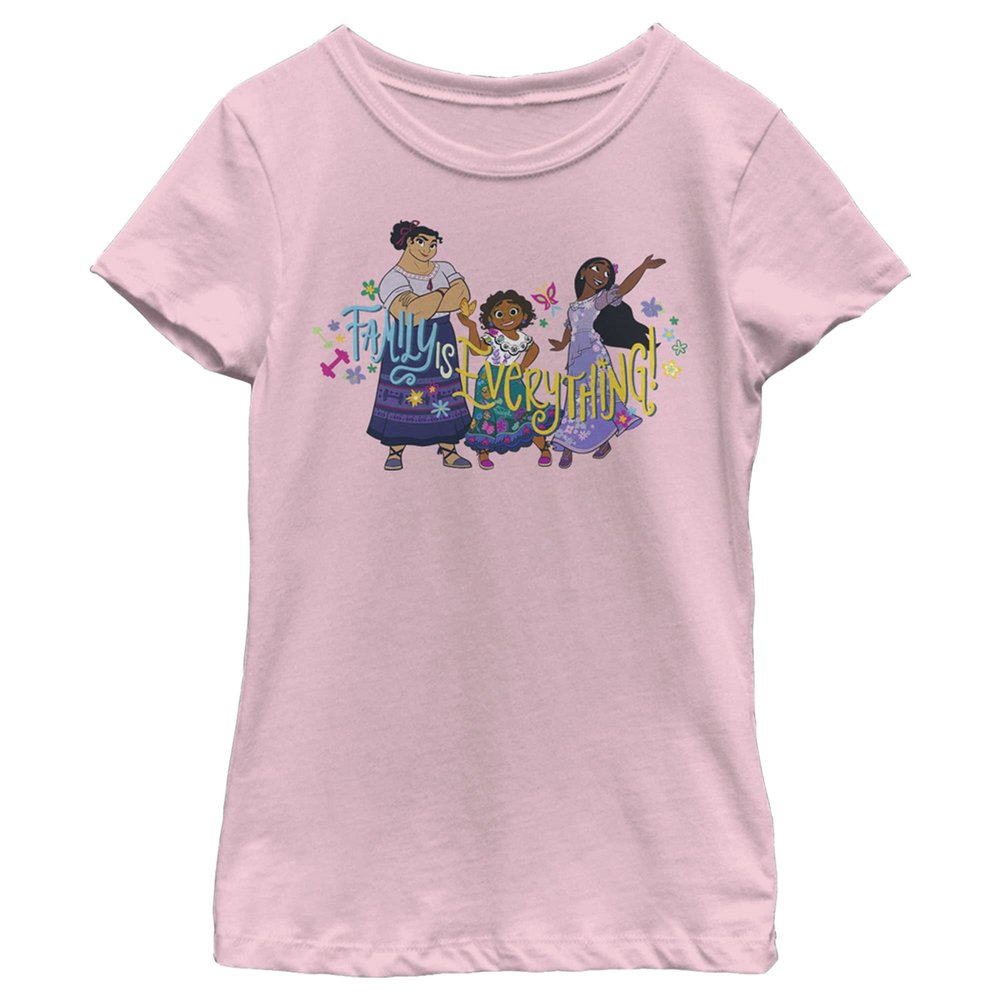 Disney Girl's Family T-Shirt, Light Pink, Large
