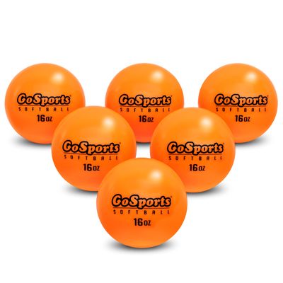 GoSports 3.82 inch Weighted Training Softballs 6 Pack - Hitting & Pitching Training for All Skill Levels - Improve Power and Mechanics