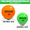 GoSports 3.82 inch Weighted Training Softballs 6 Pack - Hitting & Pitching Training for All Skill Levels - Improve Power and Mechanics view 3