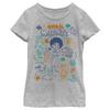 Disney Girl's Animal Magnet T-Shirt, Athletic Heather, Large view 1