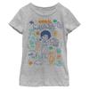 Disney Girl's Animal Magnet T-Shirt, Athletic Heather, Large view 2