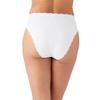 b.tempt'd by Wacoal Women's Inspired Eyelet Full Coverage Hi Leg Brief Panty, 971219, White, Large view 2