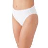 b.tempt'd by Wacoal Women's Inspired Eyelet Full Coverage Hi Leg Brief Panty, 971219, White, Large view 3