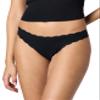 b.tempt'd by Wacoal Women's Inspired Eyelet Cotton Thong Panty, 972219, Night, Large view 1