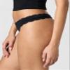 b.tempt'd by Wacoal Women's Inspired Eyelet Cotton Thong Panty, 972219, Night, Large view 3