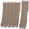 Evike Airsoft - BAMF GEN2 Polymer 190rd Mid-Cap Mag for M4-Style Series Airsoft AEGs (Model: Tan / 5 Pack) view 1