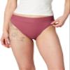 b.tempt'd by Wacoal Women's Nearly Nothing Hi Waist Thong Panty, Maroon, X-Large view 1