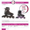 FILA SKATES Madame Houdini Inline Skates for Women (Women 8, Black/Grey/Salmon) view 3